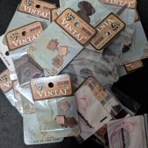 Lot of Vintaj brass jewelry making findings